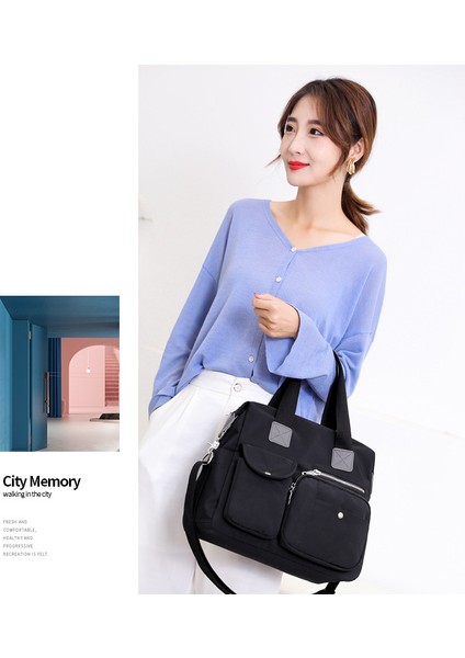 2023 Bayan Omuz Çantası Avrupa ve Amerikan Kadın Omuz Çantası Anne Çanta Naylon Çanta Taşınabilir Büyük Kapasiteli Seyahat Çantası (Yurt Dışından) fiyatları