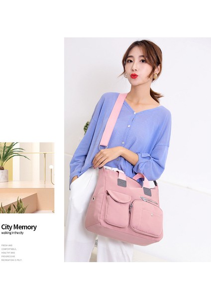 2023 Bayan Omuz Çantası Avrupa ve Amerikan Kadın Omuz Çantası Anne Çanta Naylon Çanta Taşınabilir Büyük Kapasiteli Seyahat Çantası (Yurt Dışından) modelleri