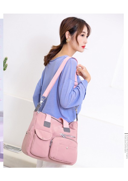 2023 Bayan Omuz Çantası Avrupa ve Amerikan Kadın Omuz Çantası Anne Çanta Naylon Çanta Taşınabilir Büyük Kapasiteli Seyahat Çantası (Yurt Dışından) fırsatları