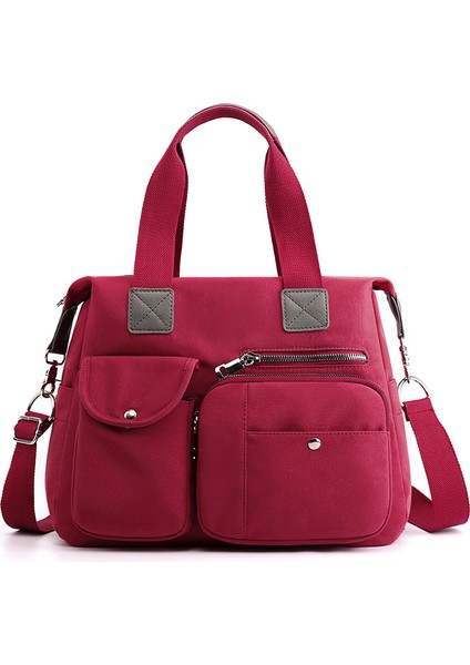 2023 Bayan Omuz Çantası Avrupa ve Amerikan Kadın Omuz Çantası Anne Çanta Naylon Çanta Taşınabilir Büyük Kapasiteli Seyahat Çantası (Yurt Dışından)