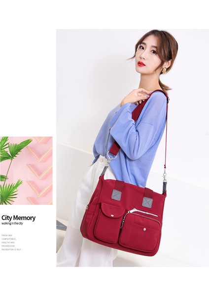 2023 Bayan Omuz Çantası Avrupa ve Amerikan Kadın Omuz Çantası Anne Çanta Naylon Çanta Taşınabilir Büyük Kapasiteli Seyahat Çantası (Yurt Dışından) modelleri