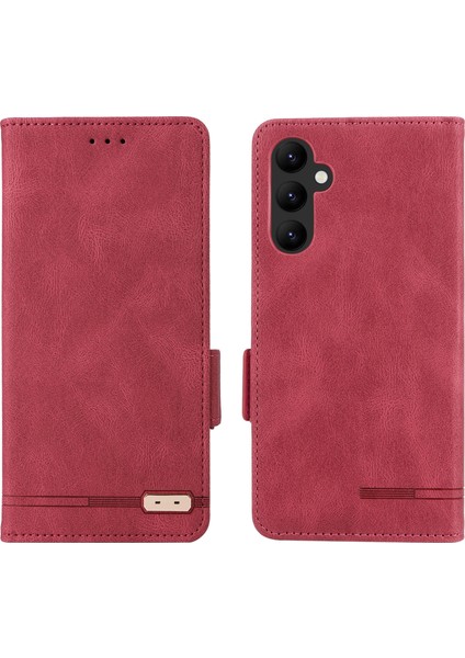 Samsung Galaxy A25 5g Pu Deri Cüzdan Stand Telefon Kılıfı Donanım Dekor Koruyucu Kapak (Yurt Dışından)