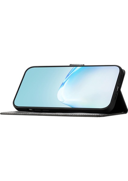 Samsung Galaxy A40 Cüzdan Kasa Telefon Stand Kapağı Ipek Doku Pu Deri Kabuk (Yurt Dışından)