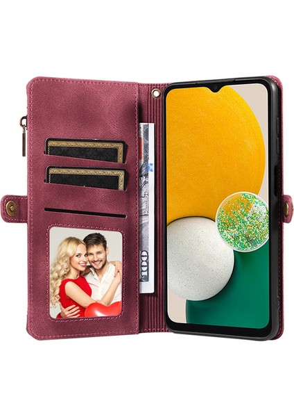 Samsung Galaxy A13 5g / A04S 4g Fermuarı Cep Cüzdan Stand Deri Telefon Kılıfı (Yurt Dışından) fırsatları