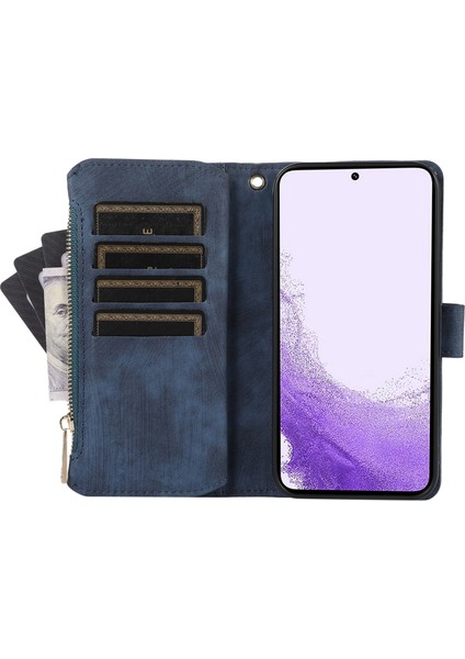 Samsung Galaxy A52 / A52S 5g Deri Telefon Kılıfı Çoklu Kart Yuvası Fermuar Cep Kapağı (Yurt Dışından)