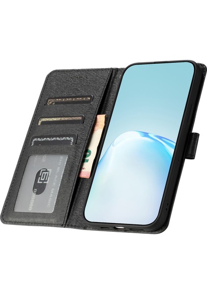 Samsung Galaxy A72 Folio Folio Flip Stant Örtü Pu Deri Ipek Doku Telefon Cüzdan Kılıfı (Yurt Dışından)