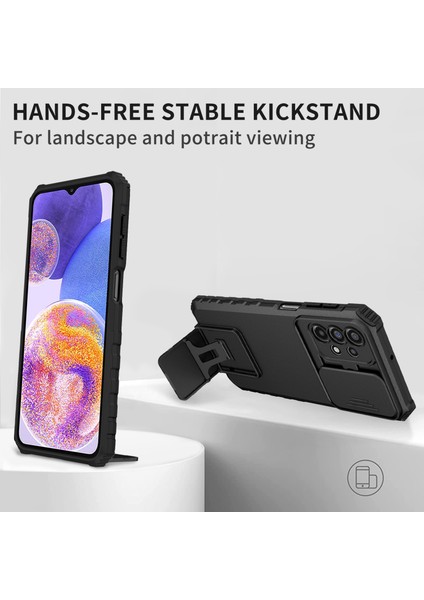 Samsung Galaxy A23 Slayt Kamera Kapağı Telefon Kılıfı Pc+Tpu Kickstand Cover (Yurt Dışından) fırsatları