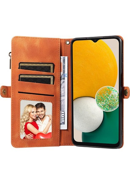 Samsung Galaxy A13 5g / A04S 4g Fermuarı Cep Cüzdan Stand Deri Telefon Kılıfı (Yurt Dışından) fırsatları