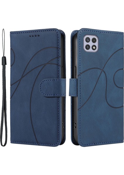 Samsung Galaxy A22 5g / A22S Pu Deri Telefon Kılıfı Baskılı Çizgi Cüzdan Stand Kabuğu (Yurt Dışından) fiyatları