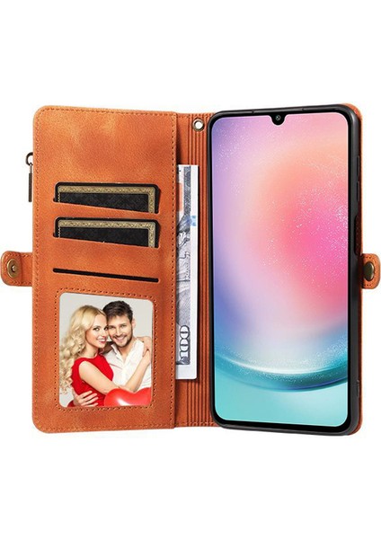 Samsung Galaxy A25 5g Fermuarı Cep Cüzdan Stand Deri Kılıf Damla Geçirmez Telefon Kapağı (Yurt Dışından) modelleri