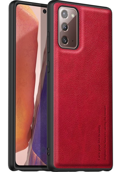 Samsung Galaxy NOTE20, Pu Deri Kaplamalı Tpu+Pc Şok Geçirmez Kapak (Yurt Dışından)