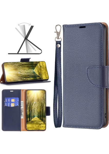 Samsung Galaxy A25 5g Pu Deri Telefon Kılıfı Cüzdan Litchi Doku Standı Anti-Drop Telefon Kapağı (Yurt Dışından)