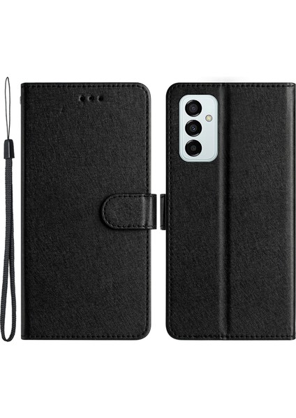 Samsung Galaxy M23 5g / F23 5g Telefon Cüzdanı Ipek Doku Pu Deri Stand Kapağı El Kayışı Flip Case (Yurt Dışından)