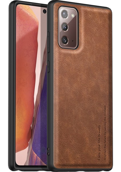 Samsung Galaxy NOTE20, Pu Deri Kaplamalı Tpu+Pc Şok Geçirmez Kapak (Yurt Dışından)