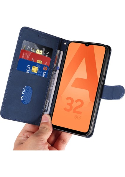 Samsung Galaxy A32 5g / M32 5g Cep Telefonu Kapağı Baskılı Kavisli Çizgi Stand Pu Deri Cüzdan Kılıfı (Yurt Dışından) indirimleri