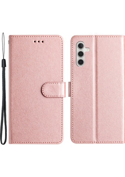Samsung Galaxy A34 5g Cüzdan Telefon Kabuğu, Ipek Doku Pu Deri Stand El El Strap Flip Case (Yurt Dışından)