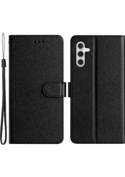 Samsung Galaxy A34 5g Cüzdan Telefon Kabuğu, Ipek Doku Pu Deri Stand El El Strap Flip Case (Yurt Dışından)