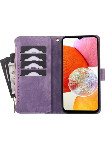 Samsung Galaxy A22 5g Deri Telefon Kılıfı Zipper Ceb ile Çoklu Kart Yuvaları Kapak (Yurt Dışından) fırsatları