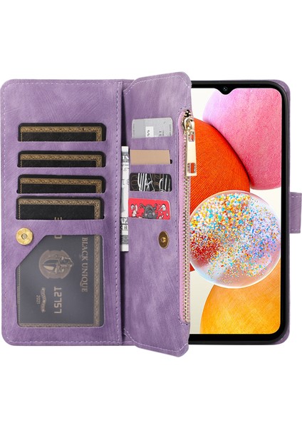 Samsung Galaxy A22 5g Deri Telefon Kılıfı Zipper Ceb ile Çoklu Kart Yuvaları Kapak (Yurt Dışından) indirimleri