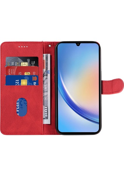 Samsung Galaxy A34 5g Pu Deri Kapağı, Stand Cüzdan Telefon Kılıfı (Yurt Dışından)