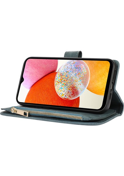 Samsung Galaxy A22 5g Deri Telefon Kılıfı Zipper Ceb ile Çoklu Kart Yuvaları Kapak (Yurt Dışından) modelleri