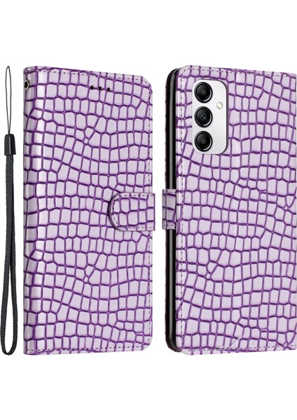 Samsung Galaxy A14 Timsah Doku Pu Deri Telefon Cüzdan Kılıfı (Yurt Dışından)