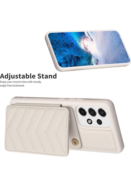Samsung Galaxy A53 5g Kart Tutucu Telefon Kabuğu, Anti-Cratch Kickstand Manyetik Pu Deri+Tpu Telefon Kılıfı (Yurt Dışından) indirimleri