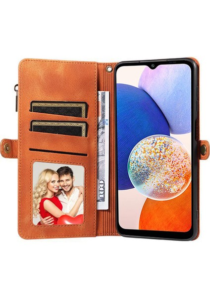 Samsung Galaxy A14 Fermuarlı Cep Görüntüleme Standı Cüzdan Deri Kasa Telefon Kapağı (Yurt Dışından) fırsatları