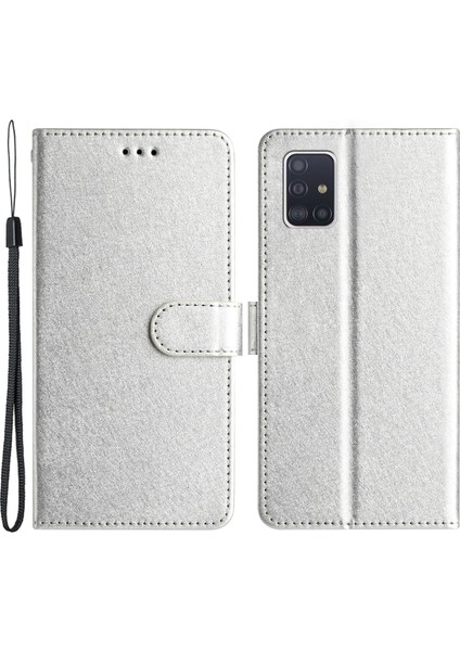 Samsung Galaxy A71 4g SM-A715 Scratch-Para Kanıt Deri Telefon Cüzdan Stand Kapağı Ipek Doku Kılıfı (Yurt Dışından)
