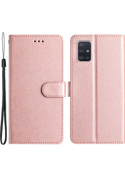 Samsung Galaxy A71 4g SM-A715 Scratch-Para Kanıt Deri Telefon Cüzdan Stand Kapağı Ipek Doku Kılıfı (Yurt Dışından)