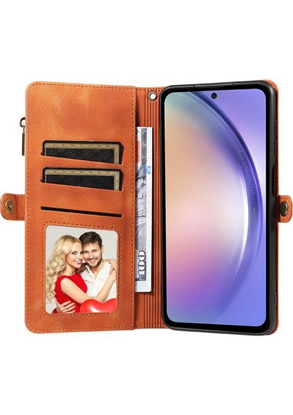 Samsung Galaxy A54 5g Fermuarı Cep Cüzdan Stand Deri Kılıf Anti-Fall Telefon Kapağı (Yurt Dışından) fırsatları