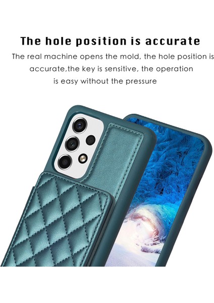 Samsung Galaxy A53 5g Kart Yuvaları Deri Kaplamalı Tpu Kickstand ile Telefon Kılıfı (Yurt Dışından)