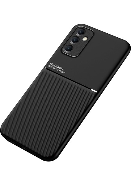 Samsung Galaxy A24 4g Pu Deri+Tpu Dahili Manyetik Tutucu Metal Sayfası ile Telefon Kılıfı (Yurt Dışından)