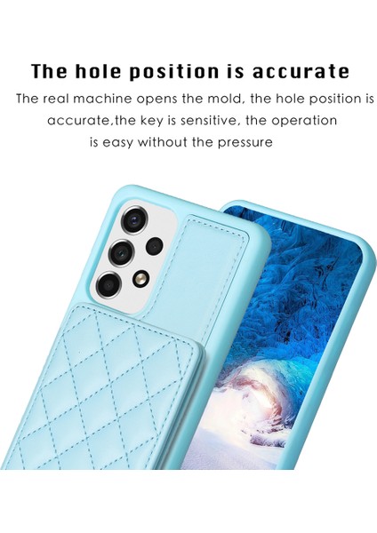 Samsung Galaxy A53 5g Kart Yuvaları Deri Kaplamalı Tpu Kickstand ile Telefon Kılıfı (Yurt Dışından)