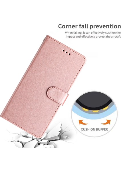 Samsung Galaxy A52 / A52S 5g Pu Deri Deri Flip Stand Cover Ipek Dokusu Telefon Cüzdan Kılıfı (Yurt Dışından)