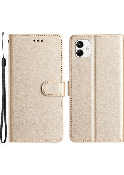 Samsung Galaxy A04E 4g Telefon Kılıfı, Ipek Doku Pu Deri Cüzdan Kabuğu (Yurt Dışından)