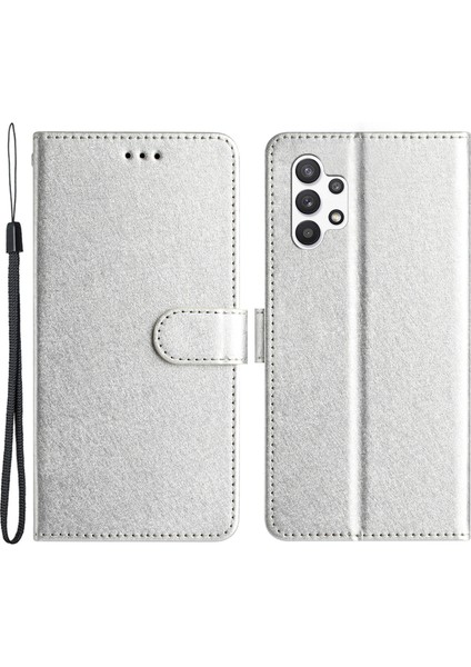 Samsung Galaxy A32 5g / M32 5g Pu Deri Derdan Damla Geçirmez Telefon Kılıfı Ipek Doku Stand Cüzdan Kapağı (Yurt Dışından)