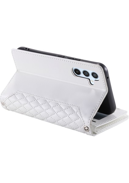 Samsung Galaxy A25 5g Rhombus Doku Pu Deri Deri Telefon Kılıfı Kabuk Cüzdan Stand Kapağı (Yurt Dışından) fiyatları