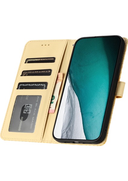 Samsung Galaxy A21S Stand Flip Cover Timsah Doku Deri Cüzdan Tasarım Telefon Kılıfı (Yurt Dışından)