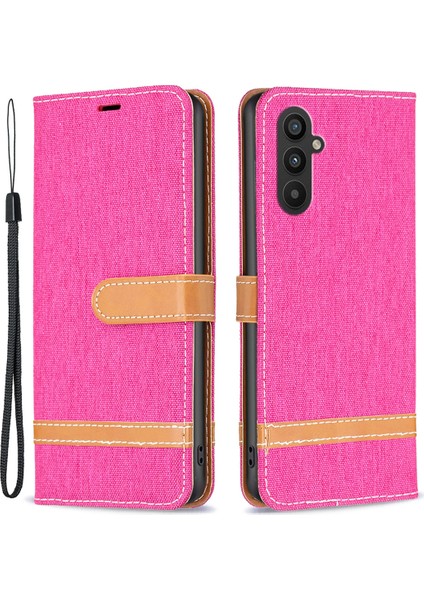 Samsung Galaxy A25 5g Telefon Deri Kılıf Kot Cüzdan Bir Ekan Telefon Kapağı Cüzdan Standı (Yurt Dışından)