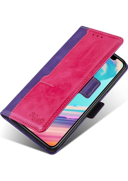 Samsung Galaxy M54 5g / F54 5g Cüzdan Kılıfı Flip Stand Contrast Renk Tpu+Pu Deri Telefon Kapağı (Yurt Dışından) indirimleri