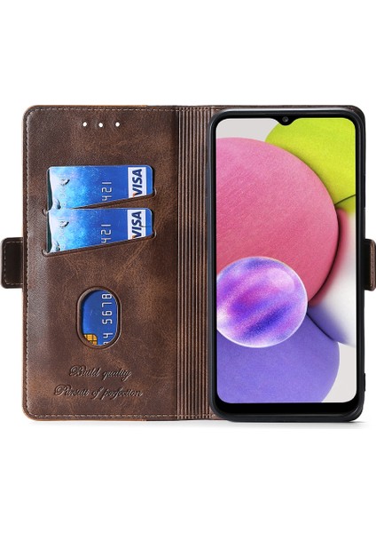 Samsung Galaxy M54 5g / F54 5g Cüzdan Kılıfı Flip Stand Contrast Renk Tpu+Pu Deri Telefon Kapağı (Yurt Dışından)