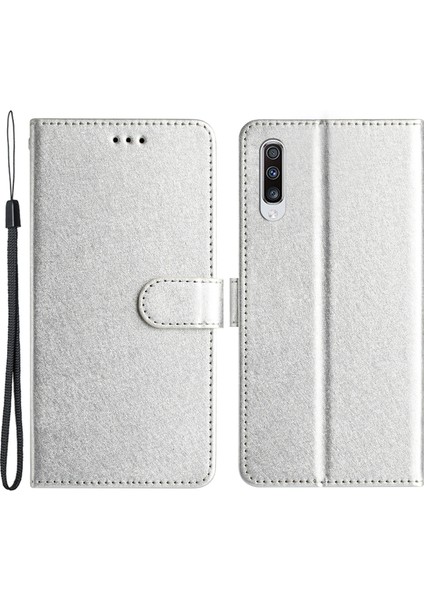 Samsung Galaxy A50 / A50S / A30S Telefon Stand Kapağı Deri Cüzdan Kılıfı Ipek Doku Kabuğu (Yurt Dışından)