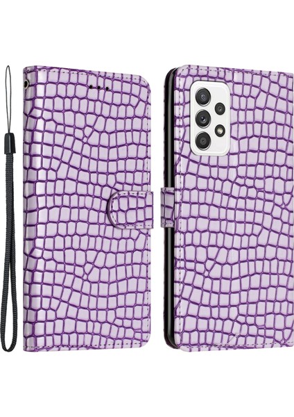 Samsung Galaxy A33 5g Deri Kapak Timsah Doku Yatay Stand Cüzdan Telefon Kılıfı (Yurt Dışından)