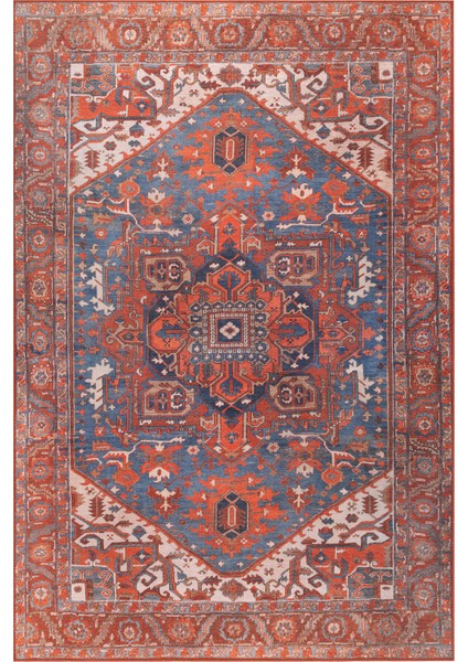 Folk Vintage Desenli Dokuma Taban Dekoratif Renkli Halı (Ba 20)