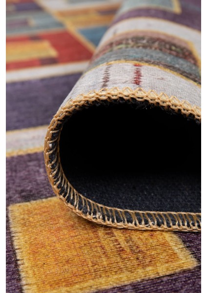 Folk Patchwork Desenli Dokuma Taban Dekoratif Renkli Halı (Ba 39) fırsatları