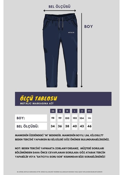 Siyah Erkek Eşofman Altı Etiketli Arka ve Yan Cepli Regular Fit Lastik Paça.