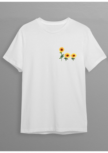 Ayçiçeği Baskılı T-Shirt HC07