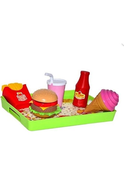 Berattoys 30 Pcs Oyuncak Kesilen Pizza & Hamburger Set Kesilen Pizza Evcilik Oyuncakları Mutfak Seti