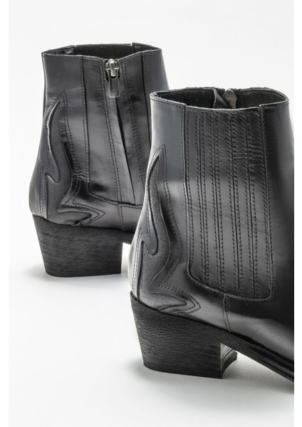 Siyah Deri Kadın Klasik Bot fırsatları